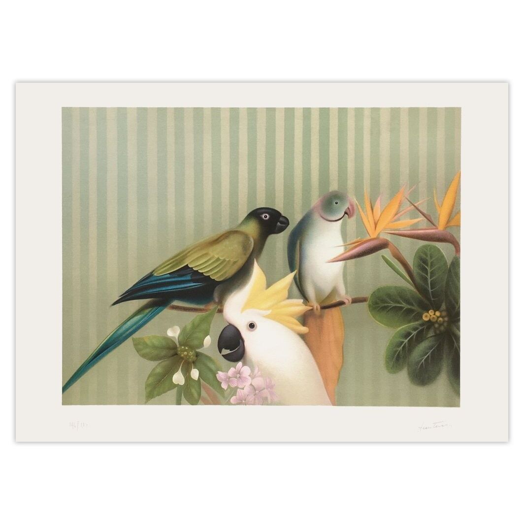 Arnaud D'hauterives Gesigneerde Lithografie Les Visiteurs 1985