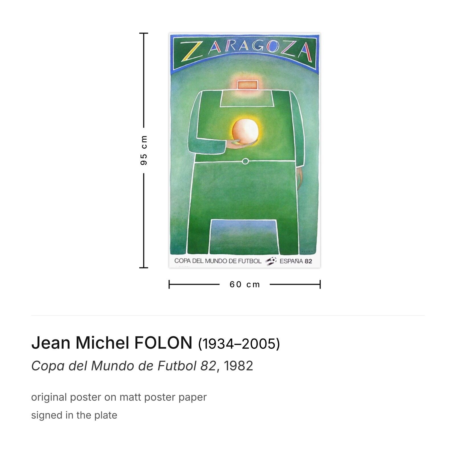 Jean Michel Folon Poster Copa Del Mundo De Futbol 82 photo furniture
