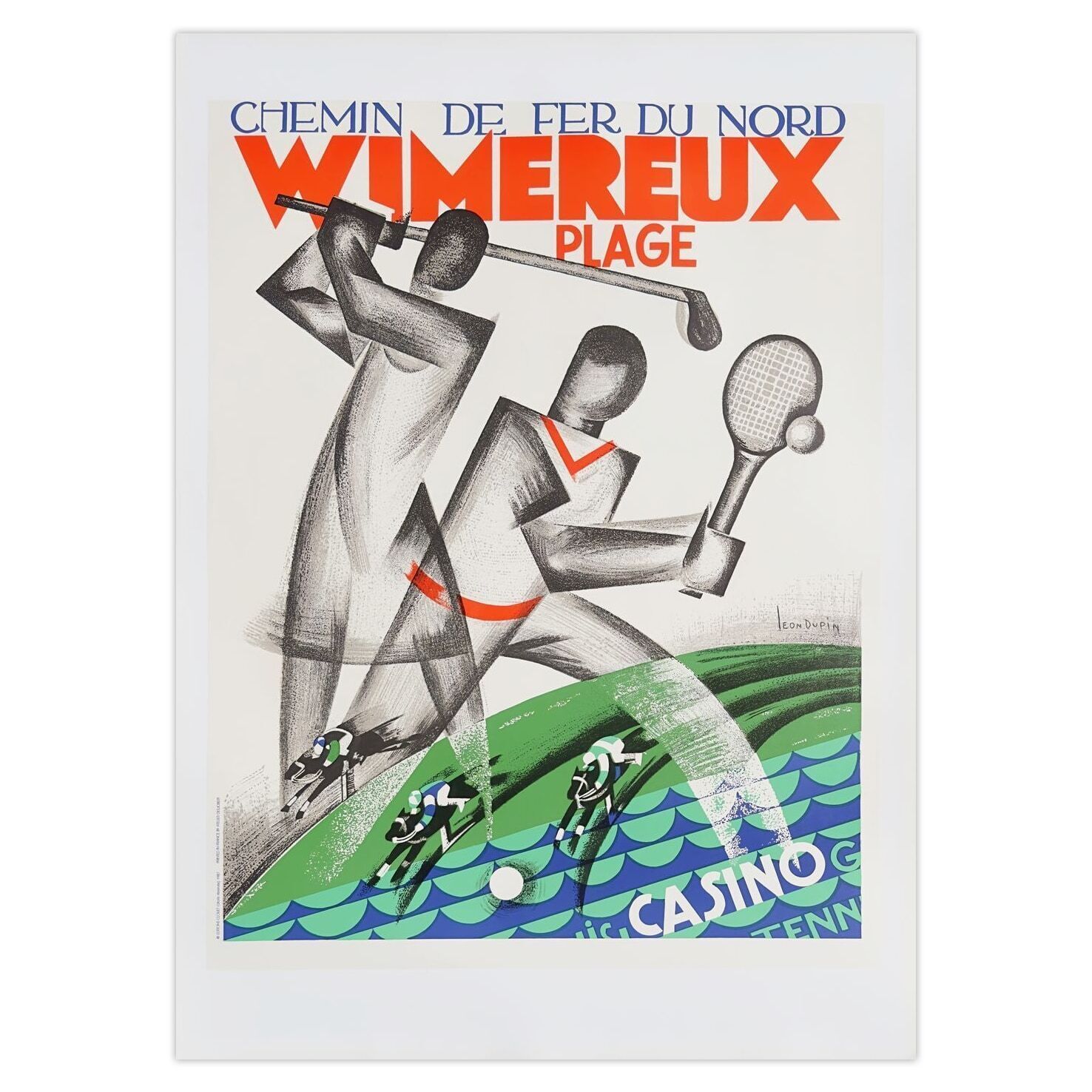 Collectif Publicite Poster Wimereux Plage Par Léon Dupin 1987