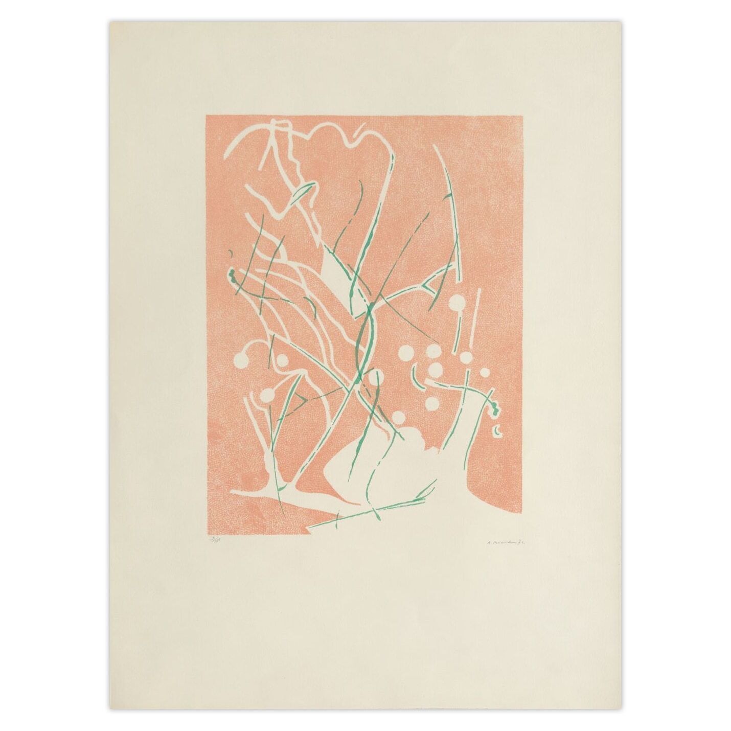André Beaudin Signed Lithograph Six Eclaireurs Reconnaissants 1972