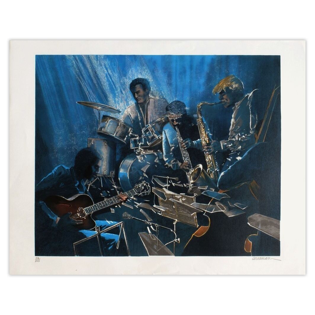Jean Pierre Couarraze Gesigneerde Lithografie Swing 1985