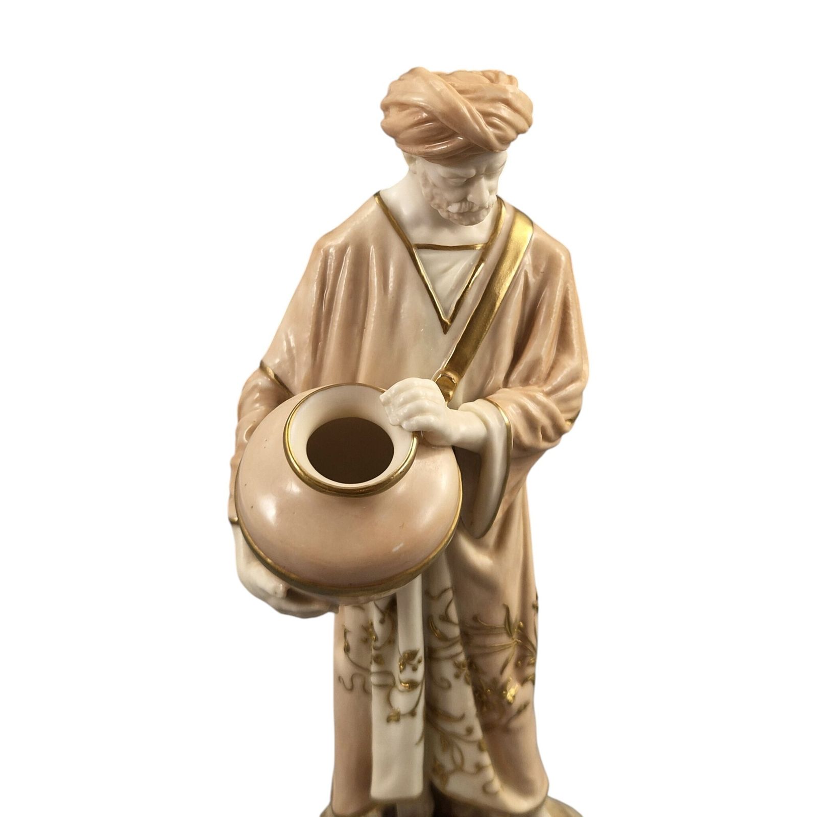 Royal Worcester Blush Ivory Orientalist Figures Of Cairo Water Carriers By James Hadley, 1901 1902 photo vinterior