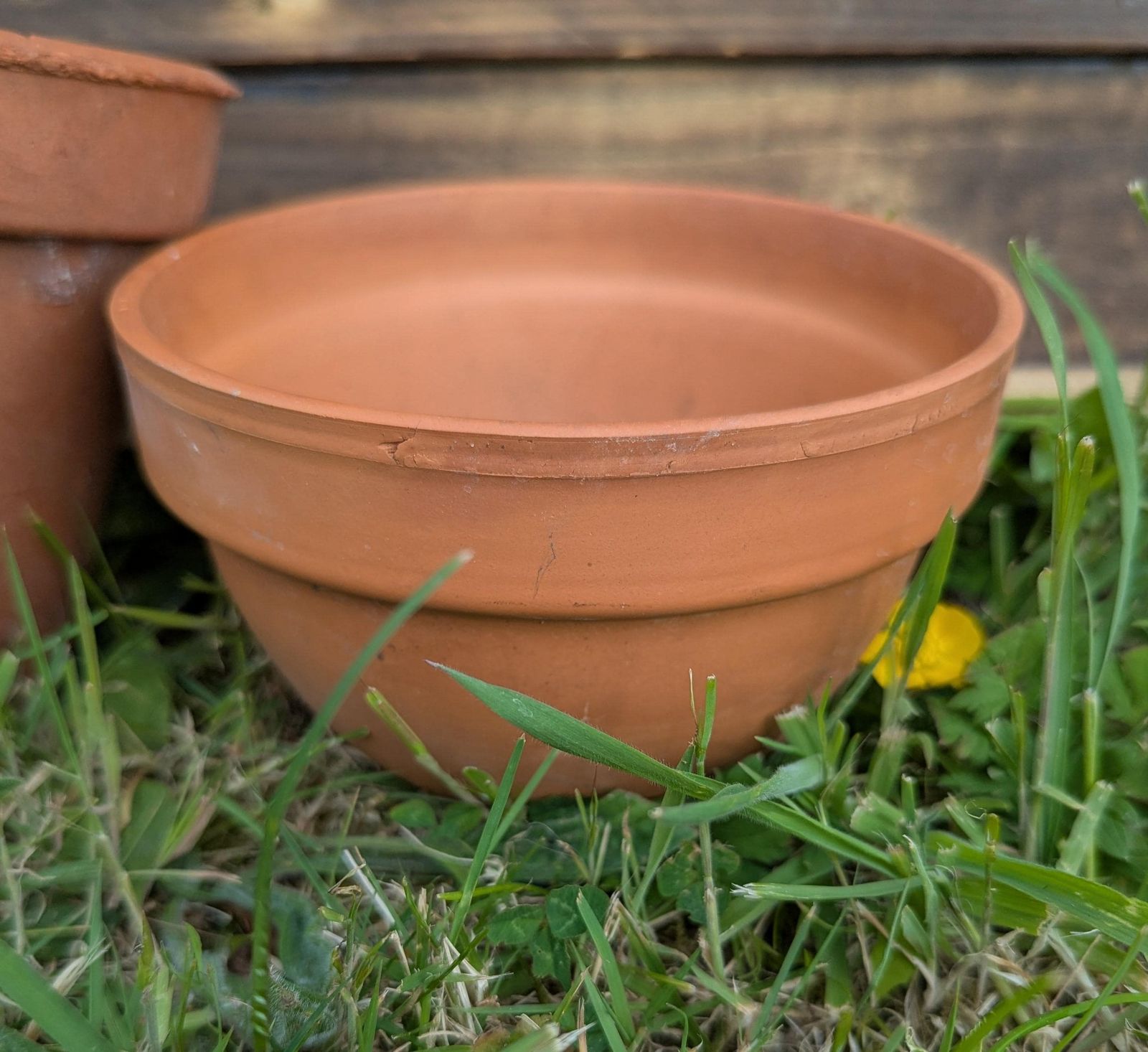 Pots de fleurs vintage en terre cuite naturelle, lot de 3 photo buy