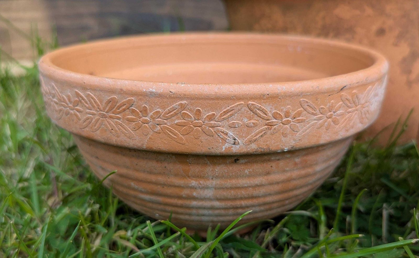 Vintage terracotta bloempotten, plantenpotten, natuurlijke klei, set van 3 photo for sale
