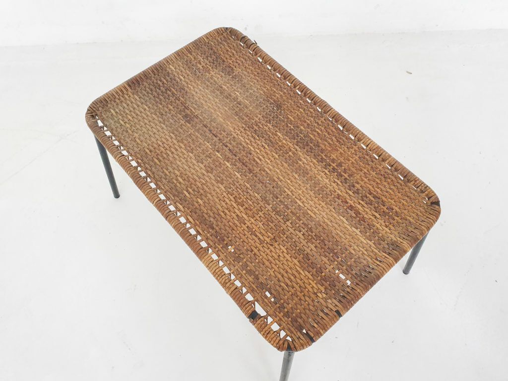 Rattan salontafel toegeschreven aan Carl Aubock, Oostenrijk ca. jaren 1960 photo 383.0