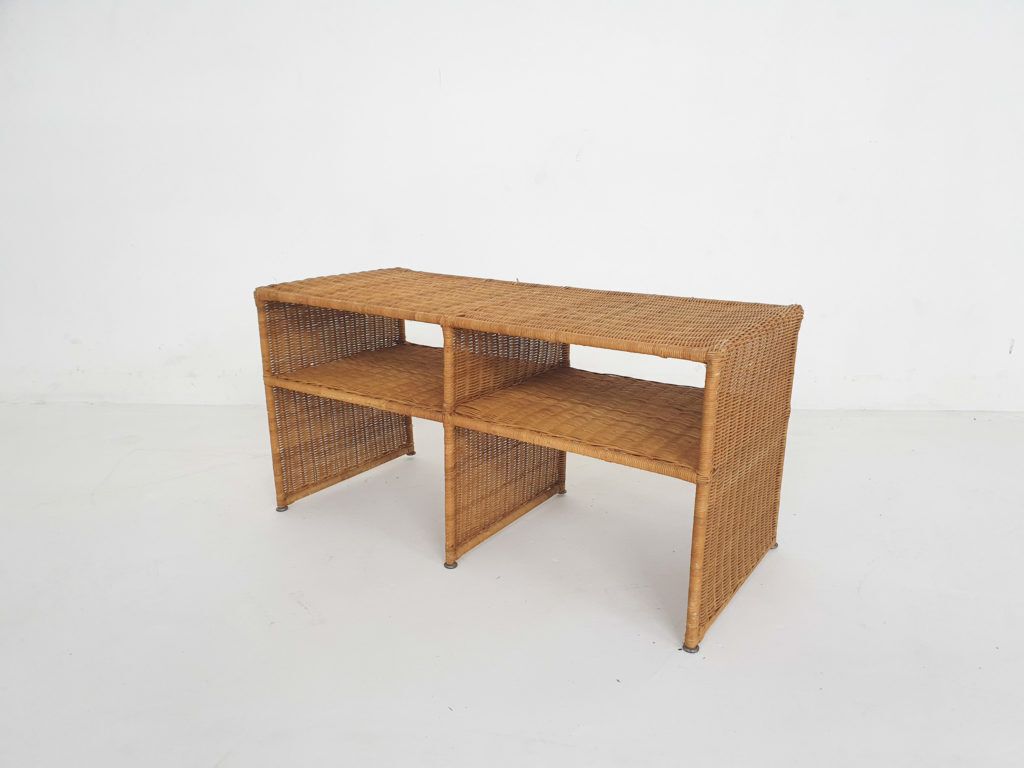 Mid-Century rieten dressoir, Frankrijk, ca. jaren 1960