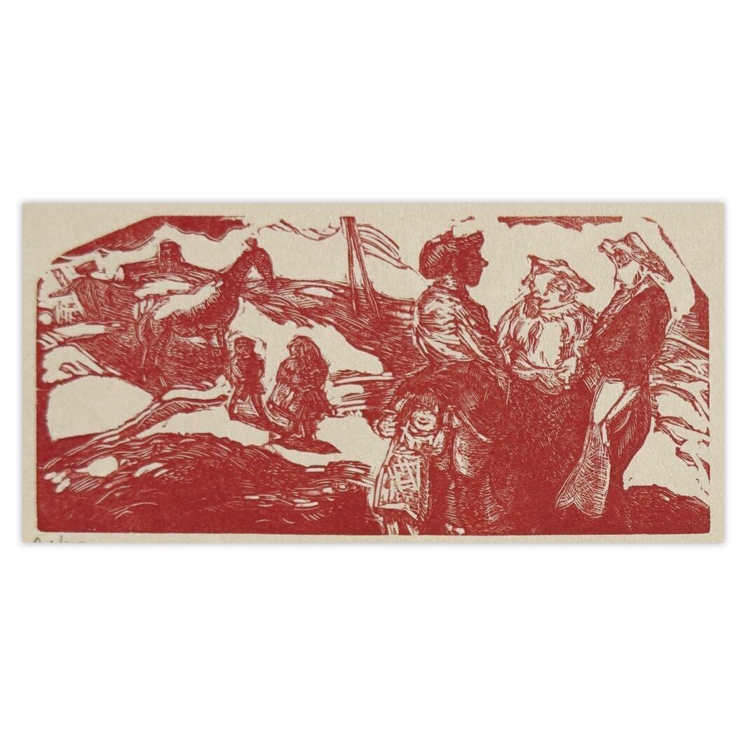Jules Pascin Woodcut La Zone 1960 photo for sale