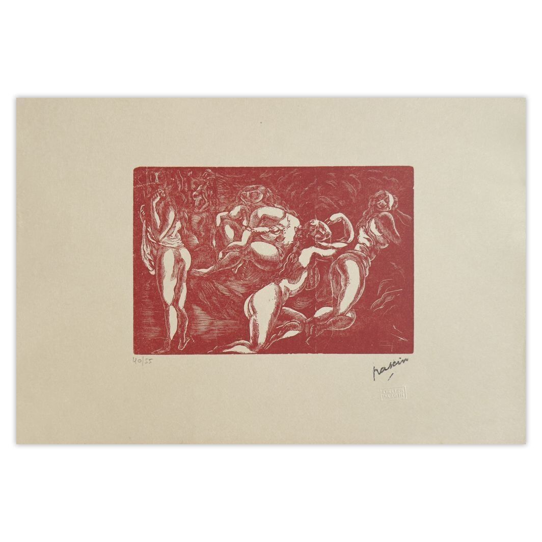 Jules Pascin Woodcut Courtisanes 1960