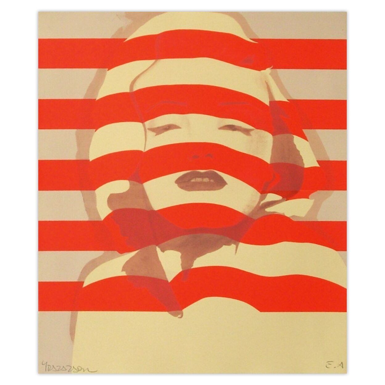 Miguel Angel Yrazazabal Gesigneerde Zeefdruk Marilyn 1974