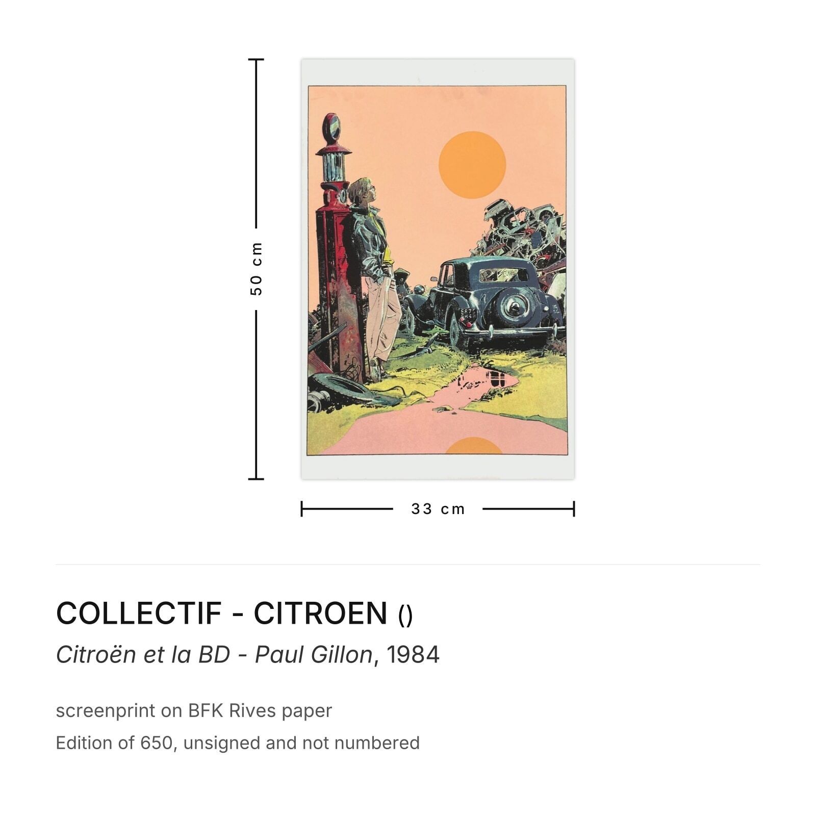 Collectif   Citroen Screenprint Citroën Et La Bd   Paul Gillon 1984 photo furniture