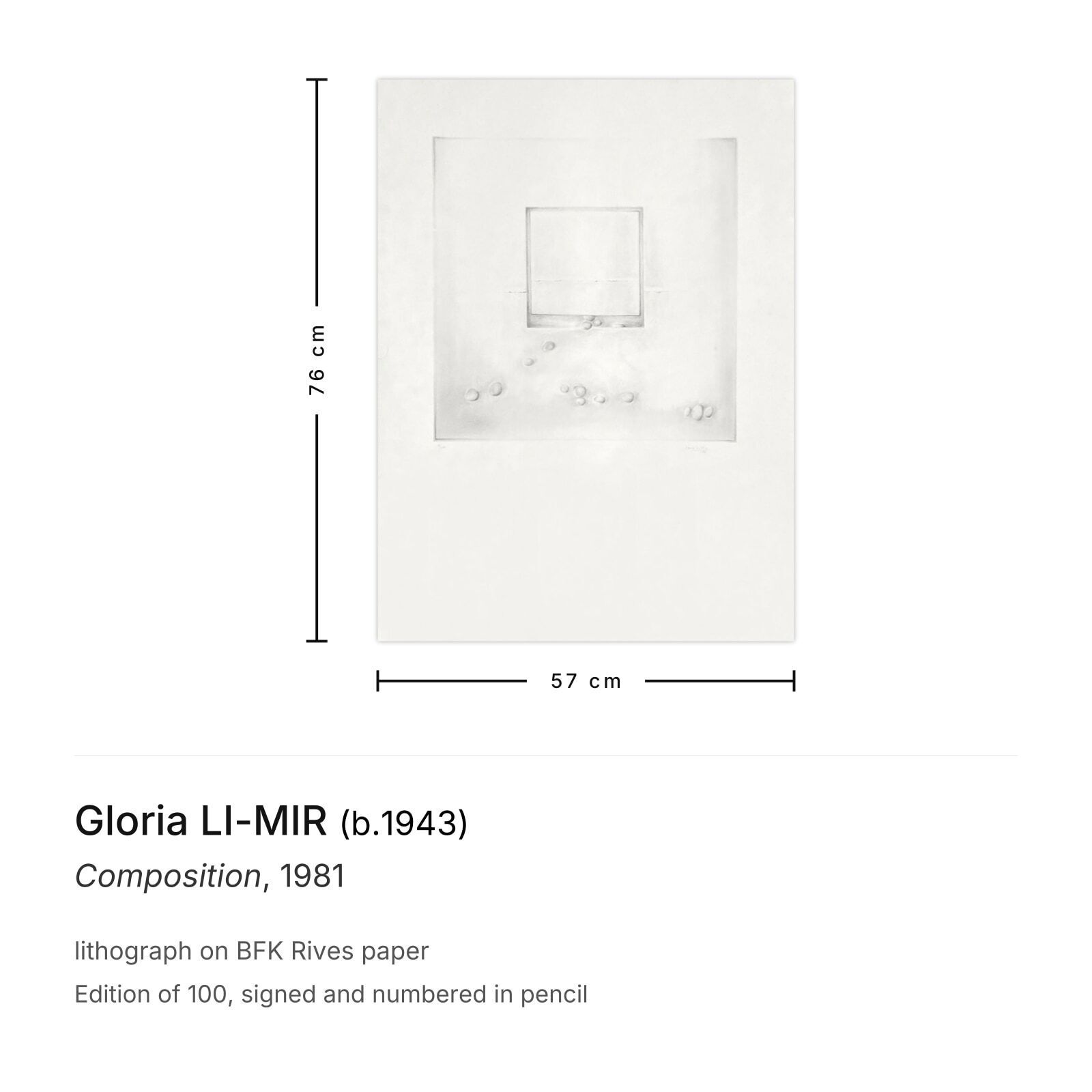 Gloria Li Mir Gesigneerde Lithografie Compositie 1981 photo furniture