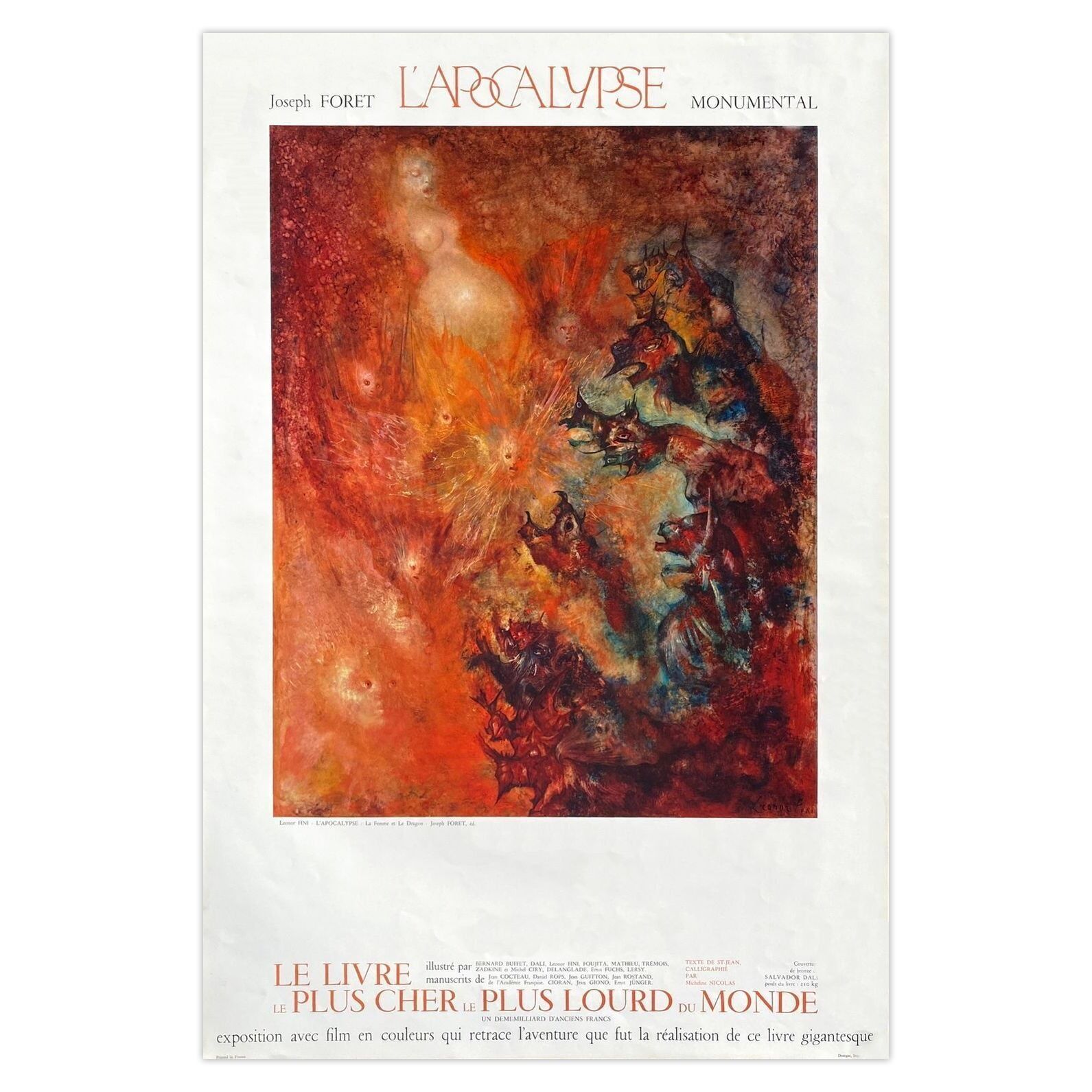 Leonor Fini Poster Expo 61   L'apocalypse   Joseph Forêt
