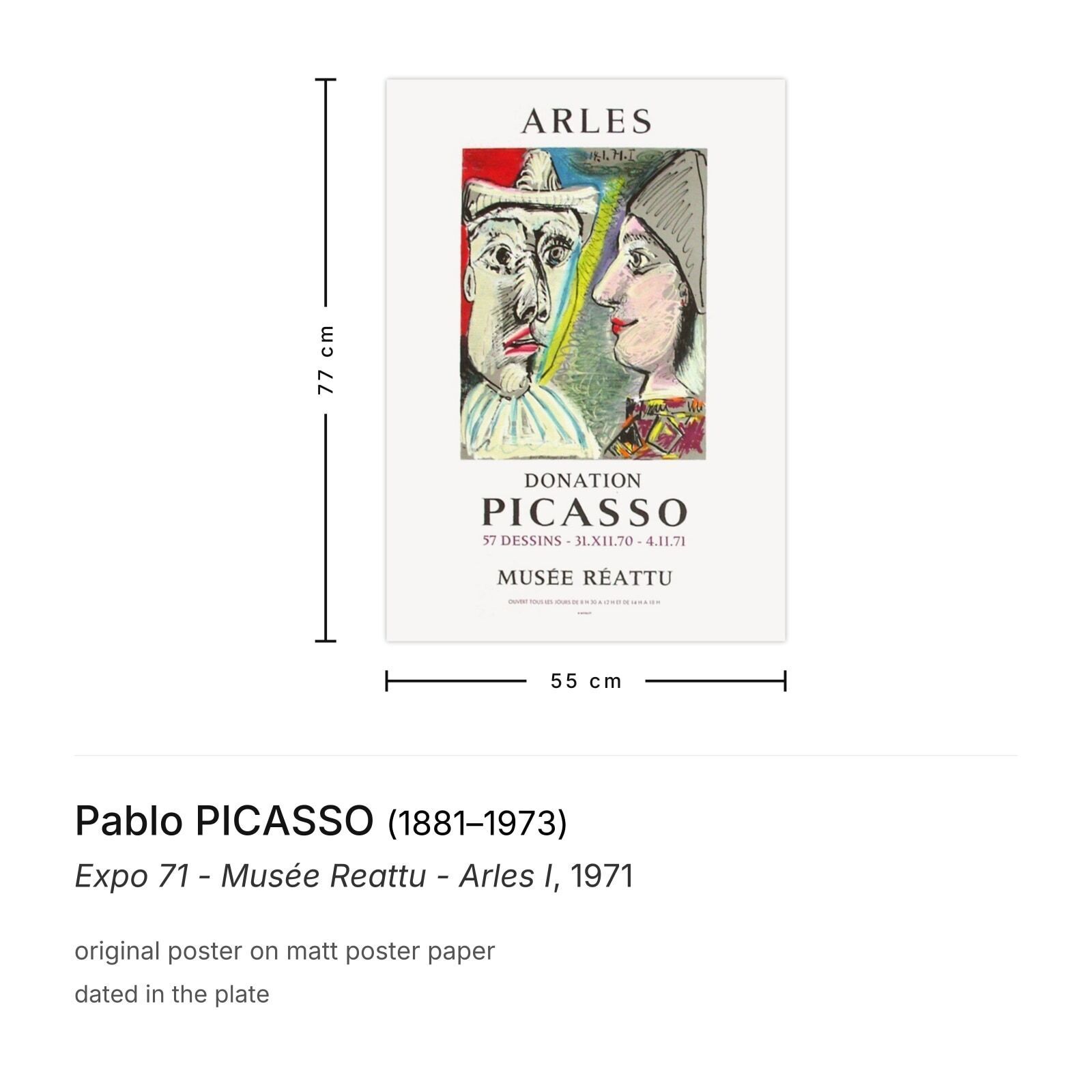 Pablo Picasso Poster Expo 71   Musée Reattu   Arles I photo furniture