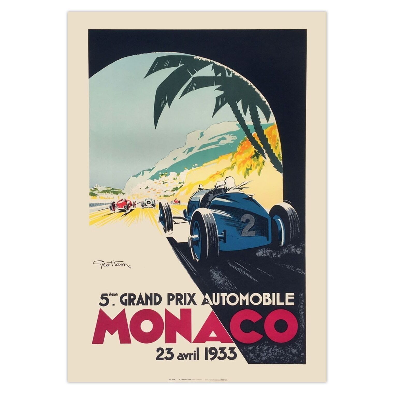 Géo Ham Poster Grand Prix De Monaco 1933 1990