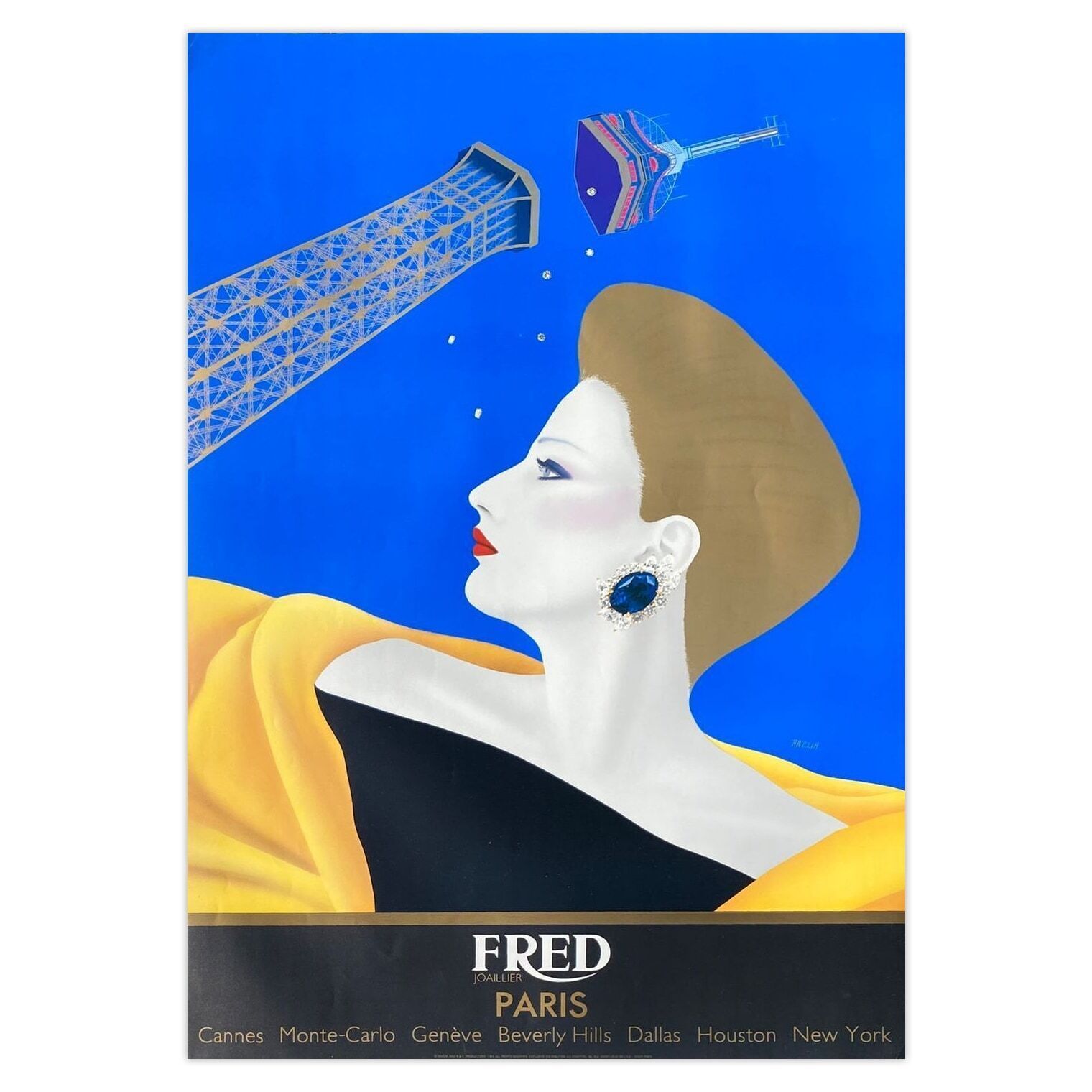 (Gérard Courbouleix) Razzia Poster Fred Joaillier Paris II 1984