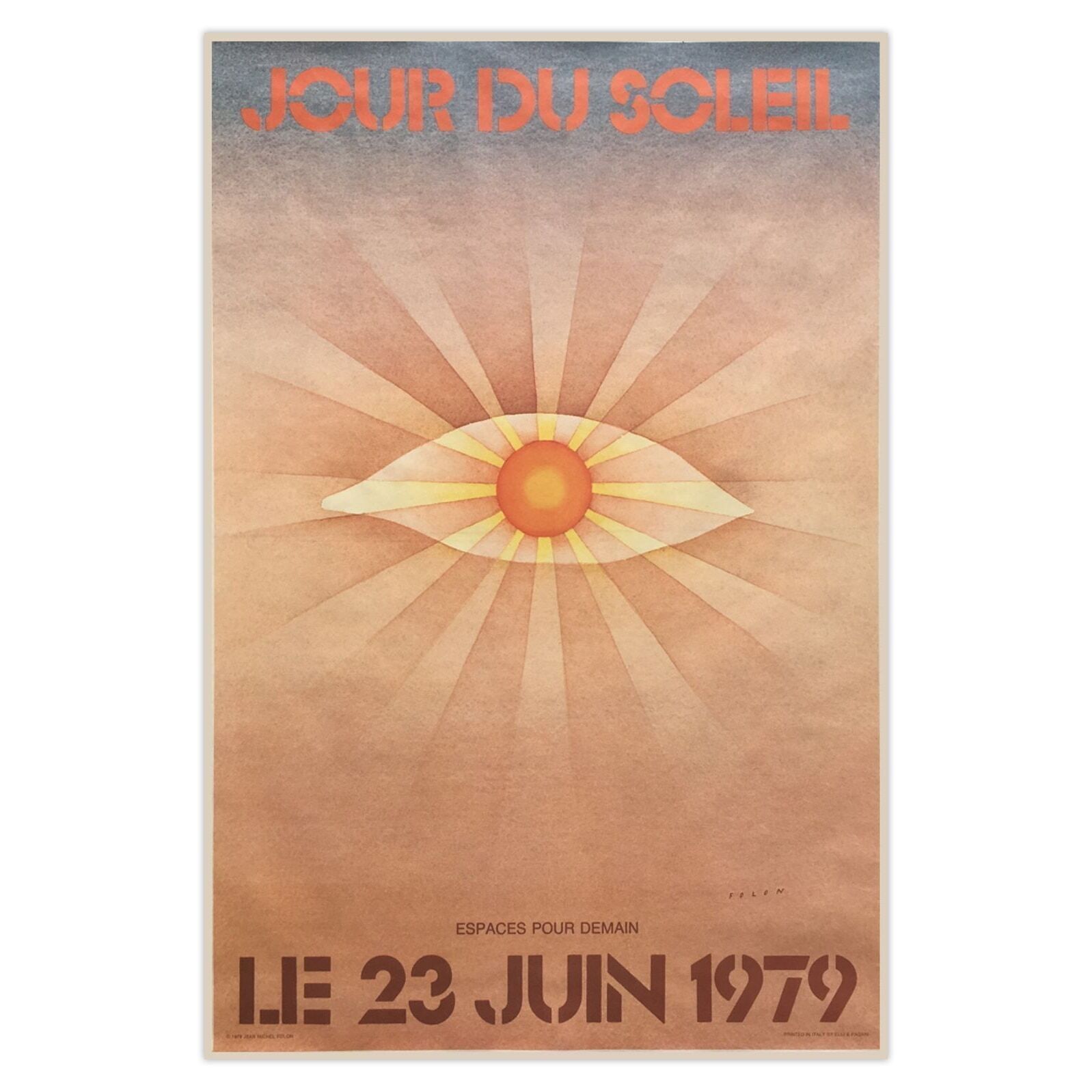 Jean Michel Folon Poster Jour Du Soleil 23 Juin 1979