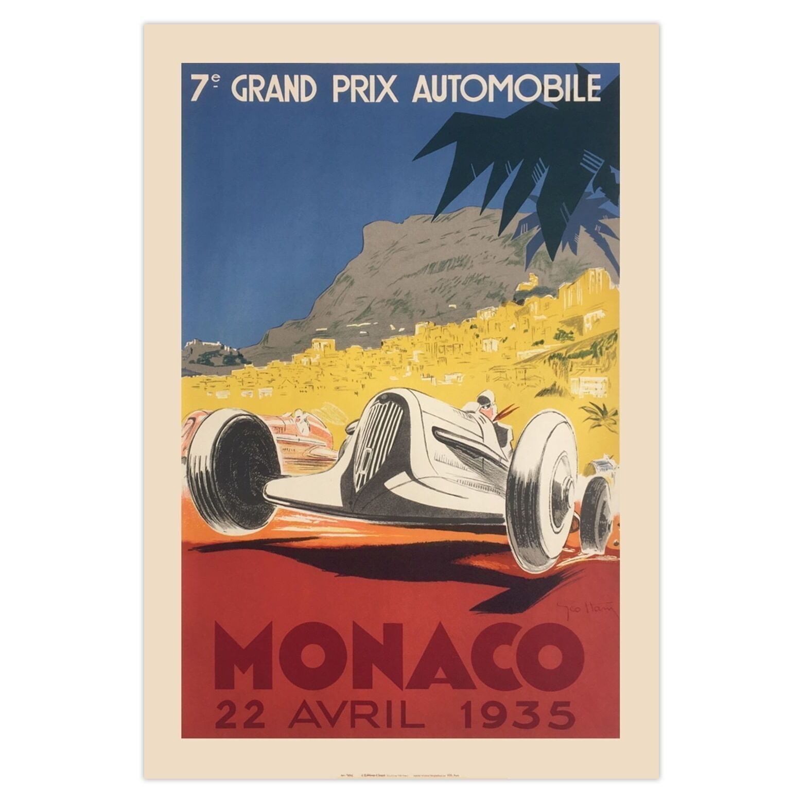 Géo Ham Poster Grand Prix De Monaco 1935 1990