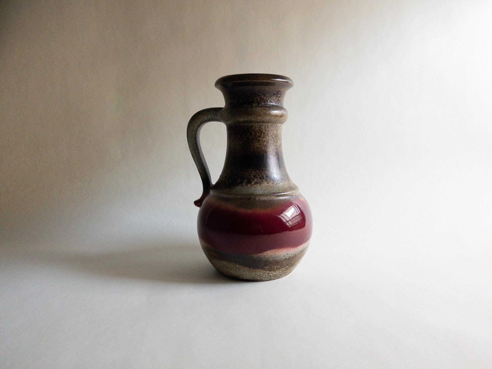 Scheurich West German Pottery vaas, grote rode keramiek, jaren 1970 decor photo furniture