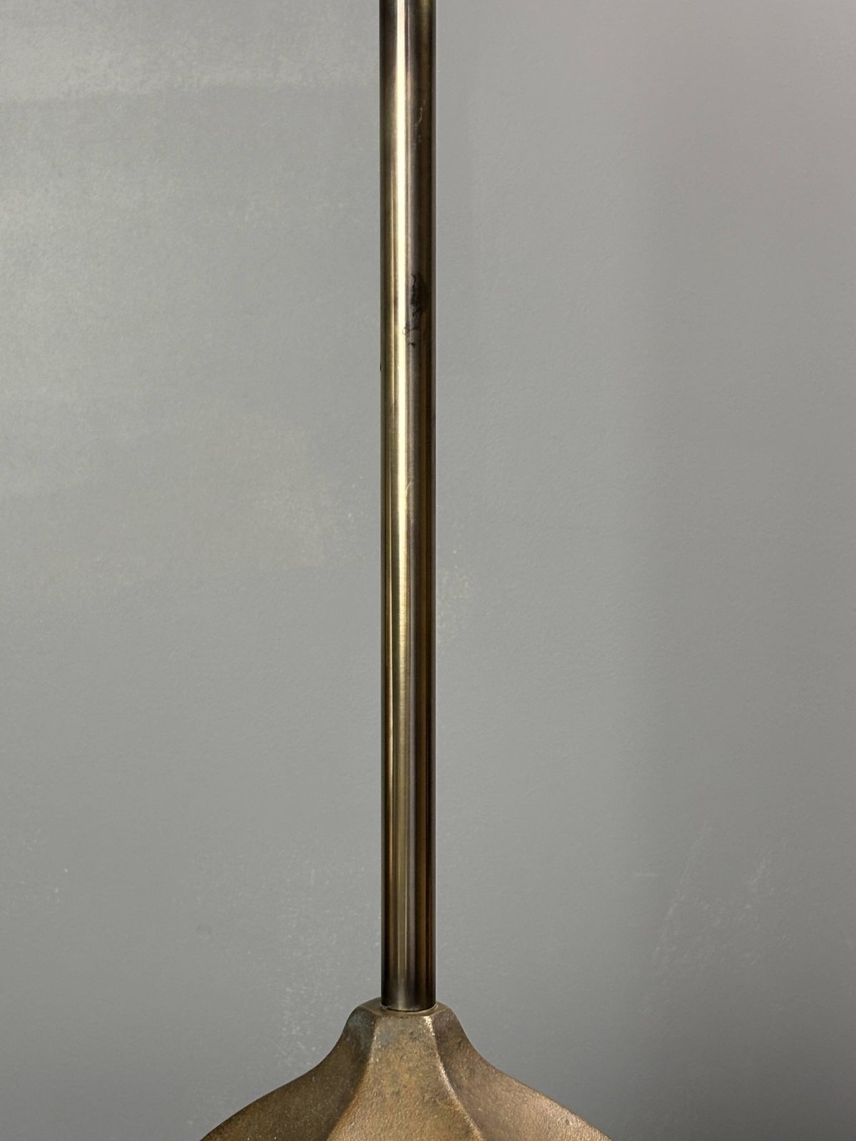 Large Dutch Brutalist Bronze Cocoon Table Lamp, 1990s photo Lighting