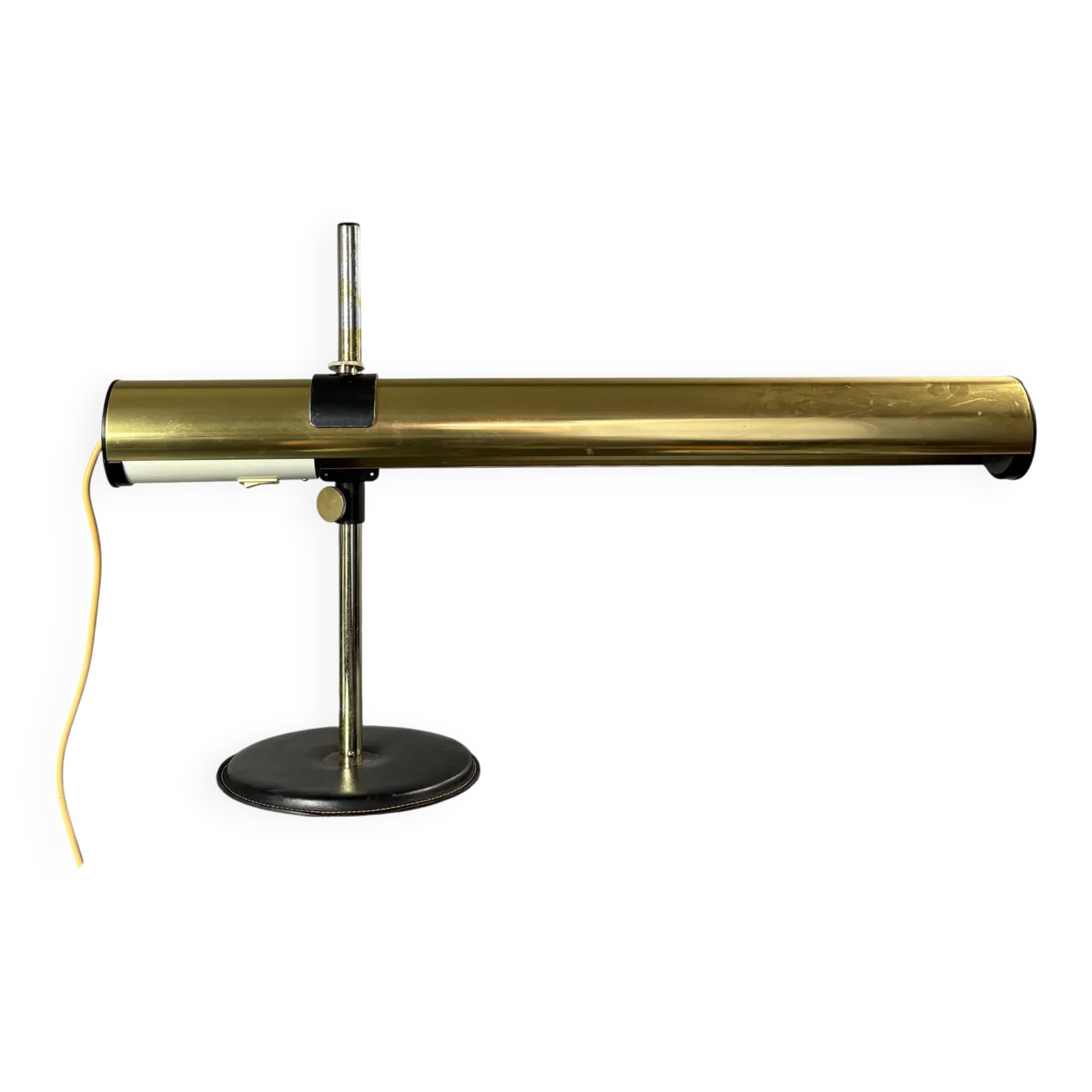 Xl Brass Desk Lamp By Göran Pehrson For Ateljé Lyktan, Model Kanon, 1978