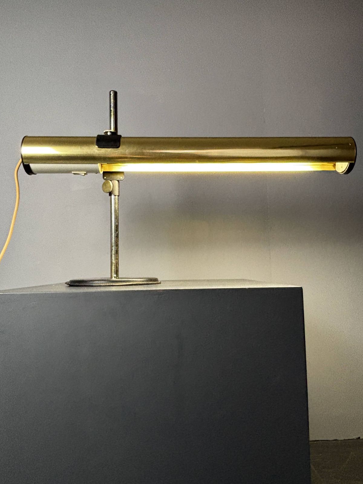 photo furniture Xl Brass Desk Lamp By Göran Pehrson For Ateljé Lyktan, Model Kanon, 1978