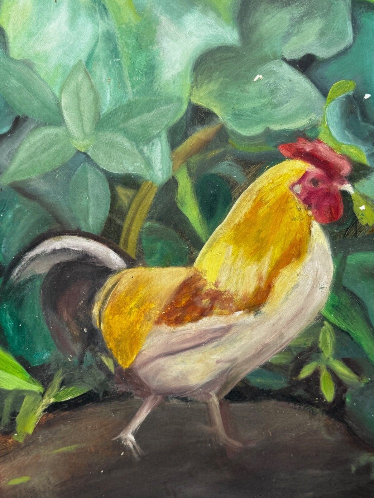 photo furniture Begin 20e eeuw, Rubio the Empordanesa Rooster | Olieverfschilderij, volkskunst, ca. jaren 1930