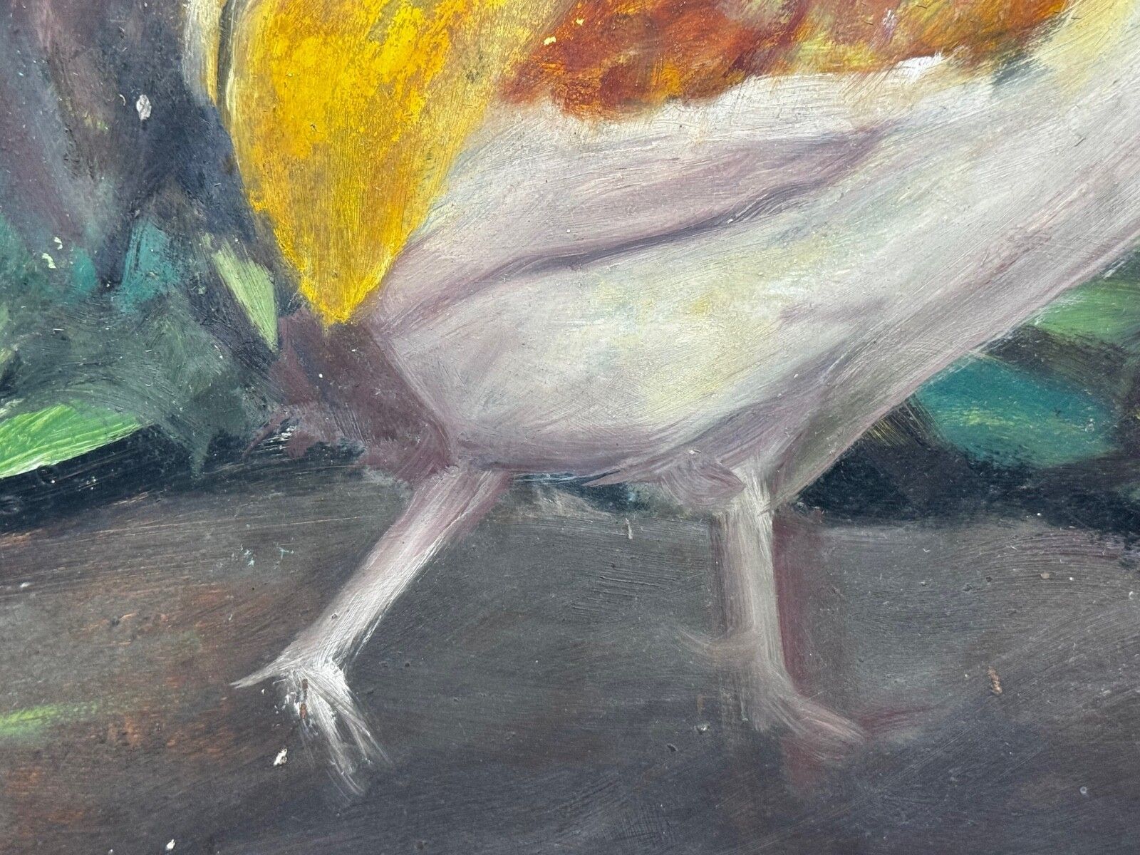 photo for sale Begin 20e eeuw, Rubio the Empordanesa Rooster | Olieverfschilderij, volkskunst, ca. jaren 1930