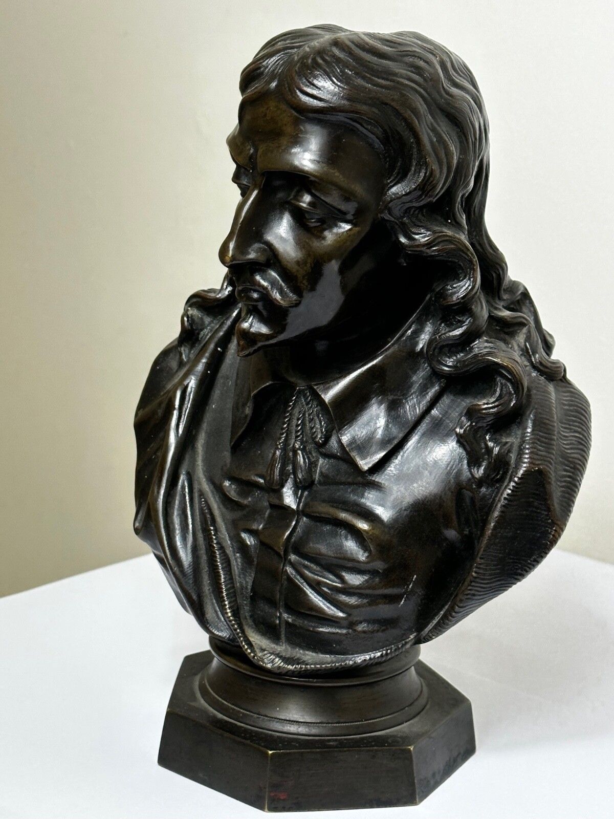 19e eeuw John Milton sculptuur gesigneerd Frans beeldhouwer Ernest Eugène Hiolle photo Kunst
