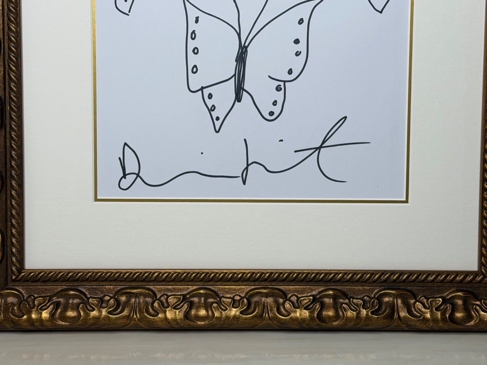 Damien Hirst Butterfly With Hearts – Signed Original Ink Drawing On Paper photo 8500.0