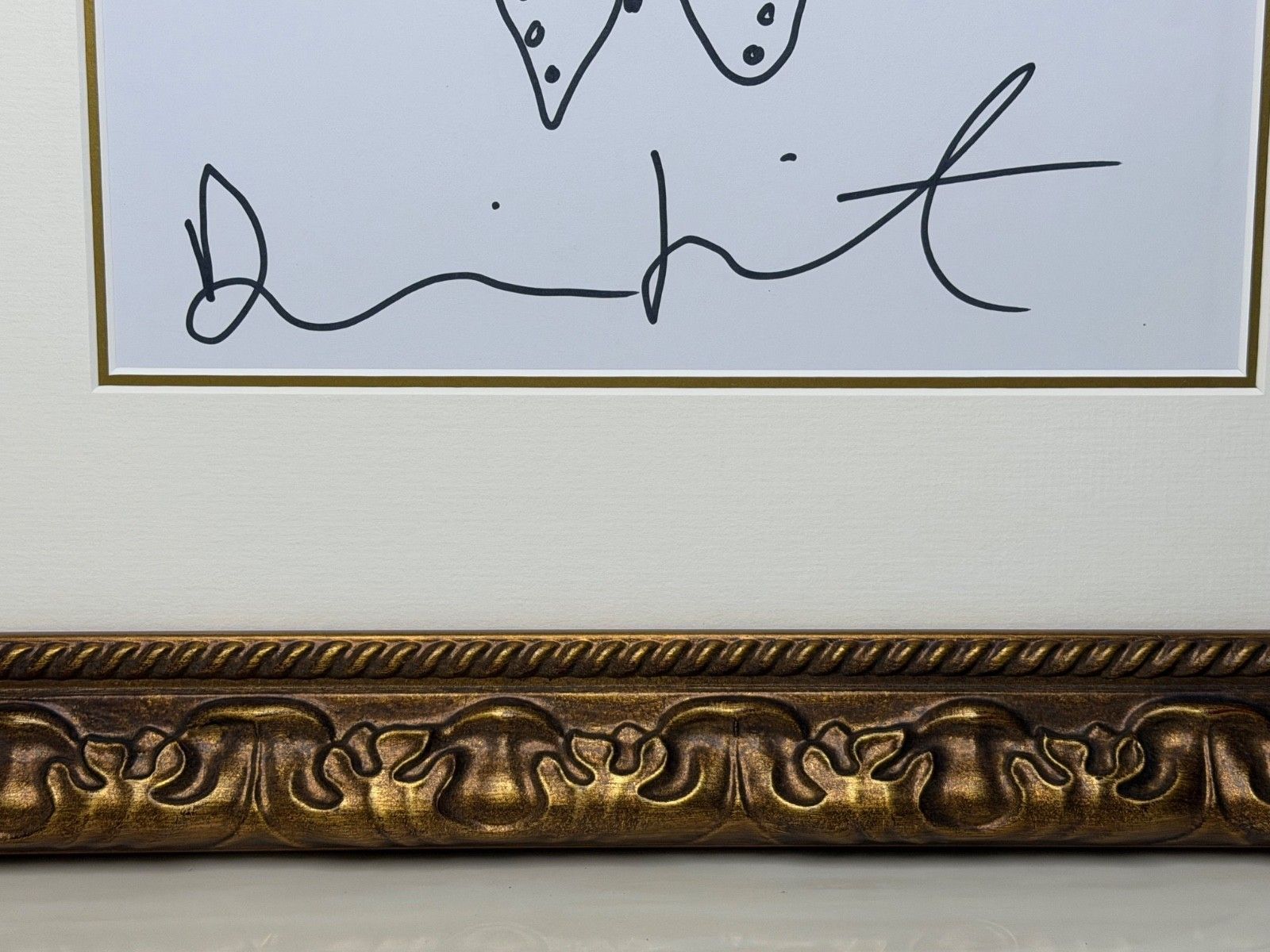 Damien Hirst Butterfly With Hearts – Signed Original Ink Drawing On Paper photo vinterior