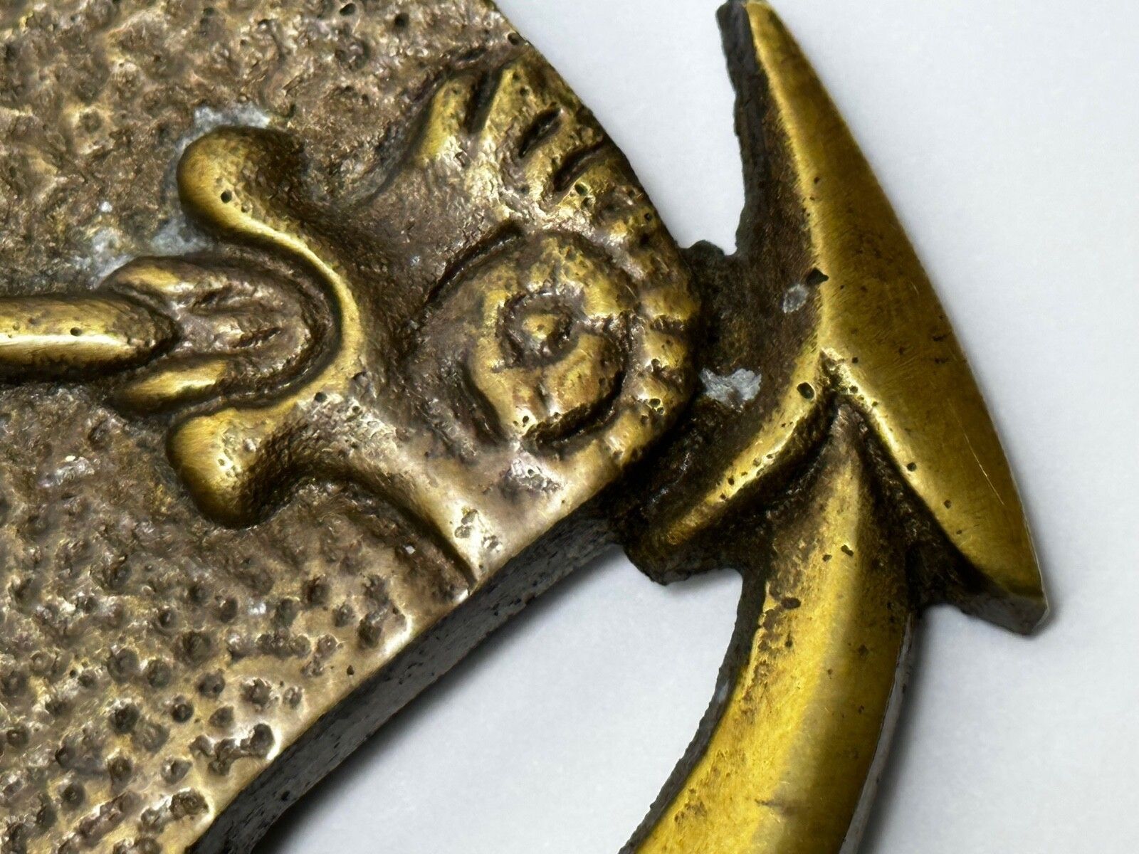 photo vinterior Antiek Anker Ketting Meeuw Wandplaquette Scientia Et Pax