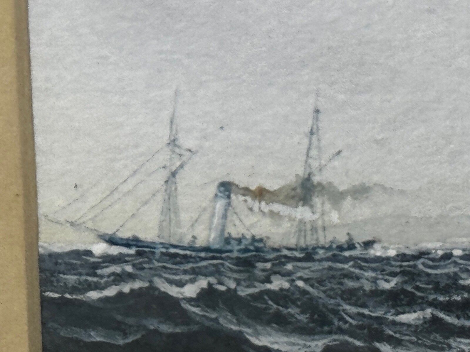 photo furniture Victorian Painting Brocklebank Line Four Masted Barque Steel Hull Ship Sindia