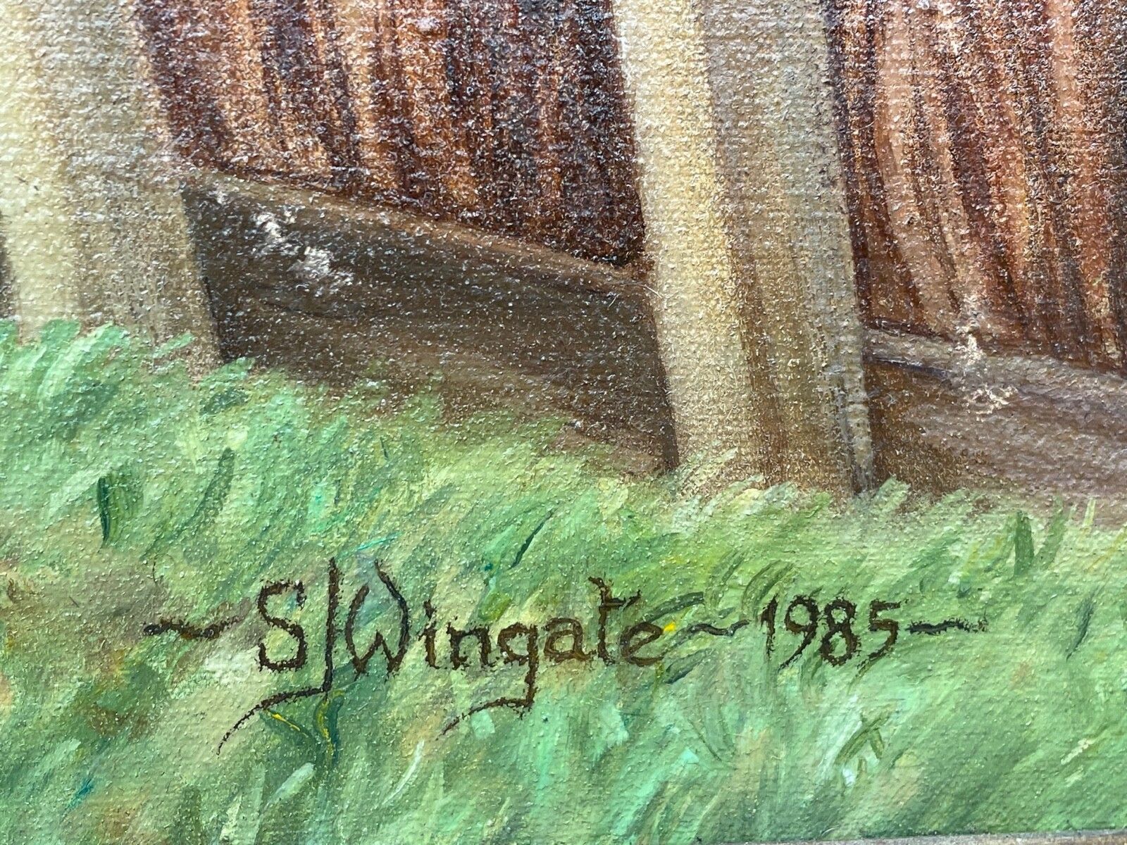 photo furniture Rca Equestrian Oil Painting Londolozi Horse Racing Jumping Fence Signed By Sue Wingate