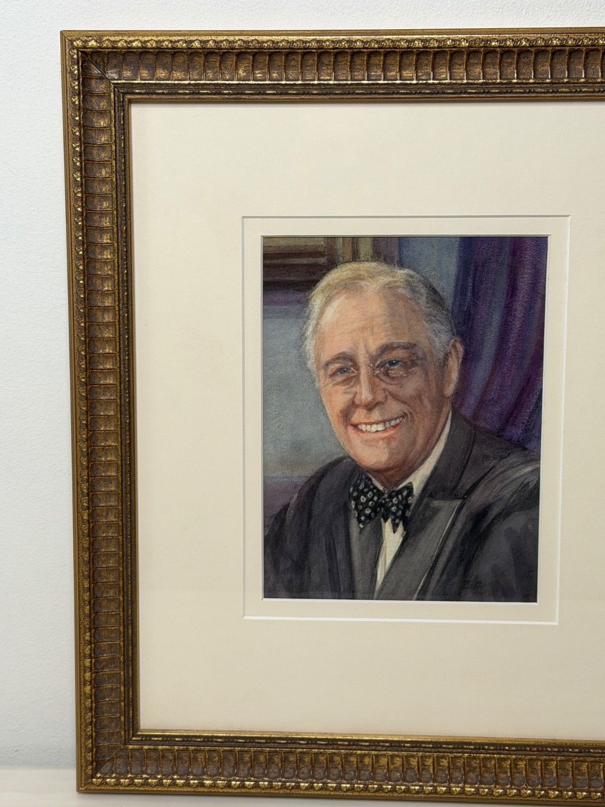 Mid-Century portreitschilderij van President Franklin D. Roosevelt (1882-1945), ca. jaren 1940 photo buy