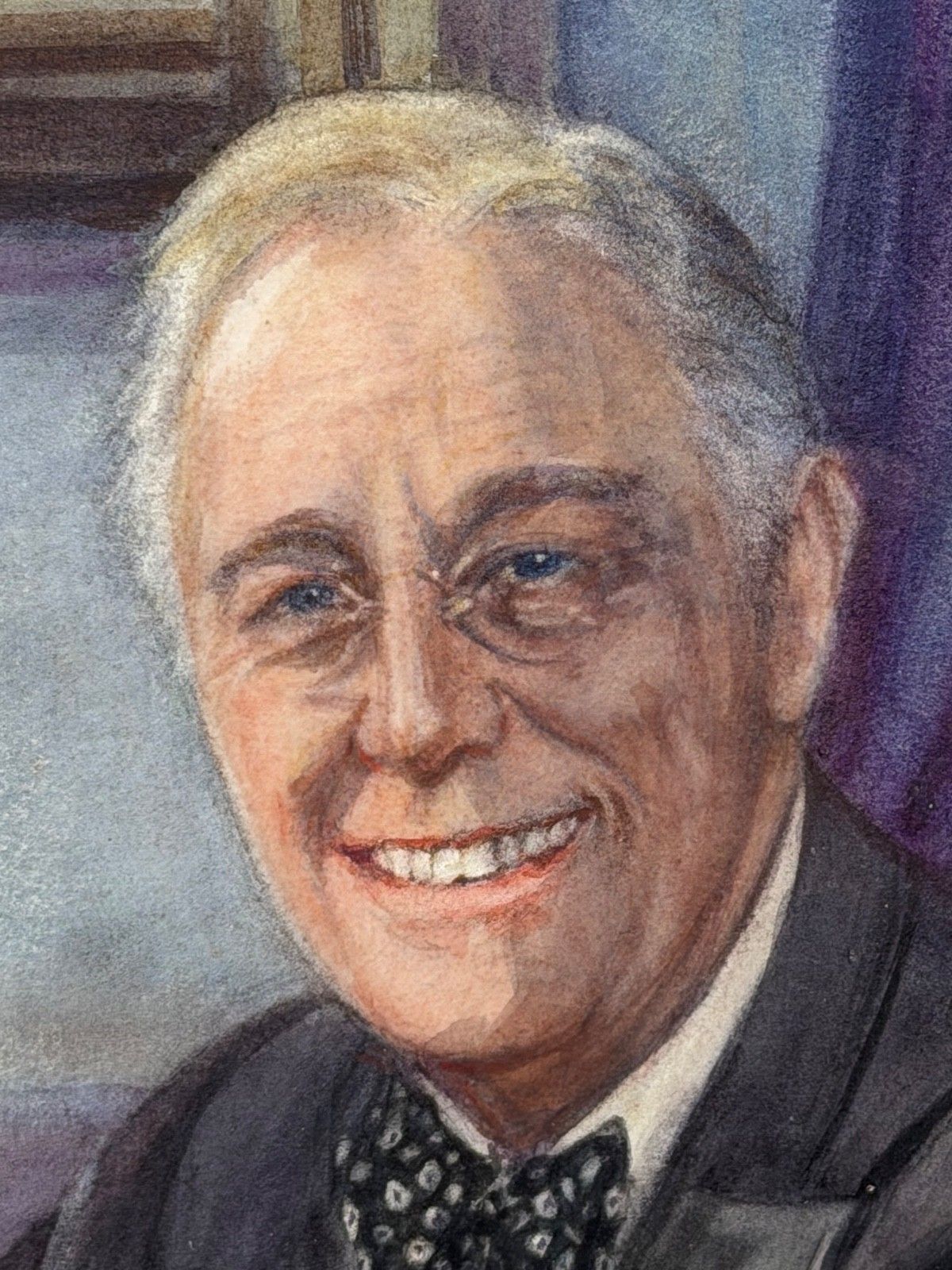 photo for sale Mid-Century portreitschilderij van President Franklin D. Roosevelt (1882-1945), ca. jaren 1940