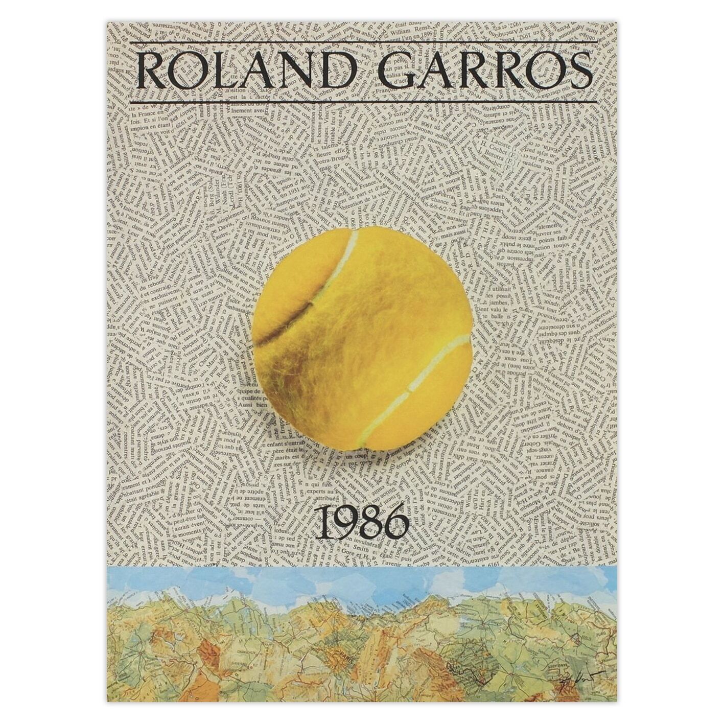 Affiches Officielles Roland Garros Poster 1986   Jiří Kolář