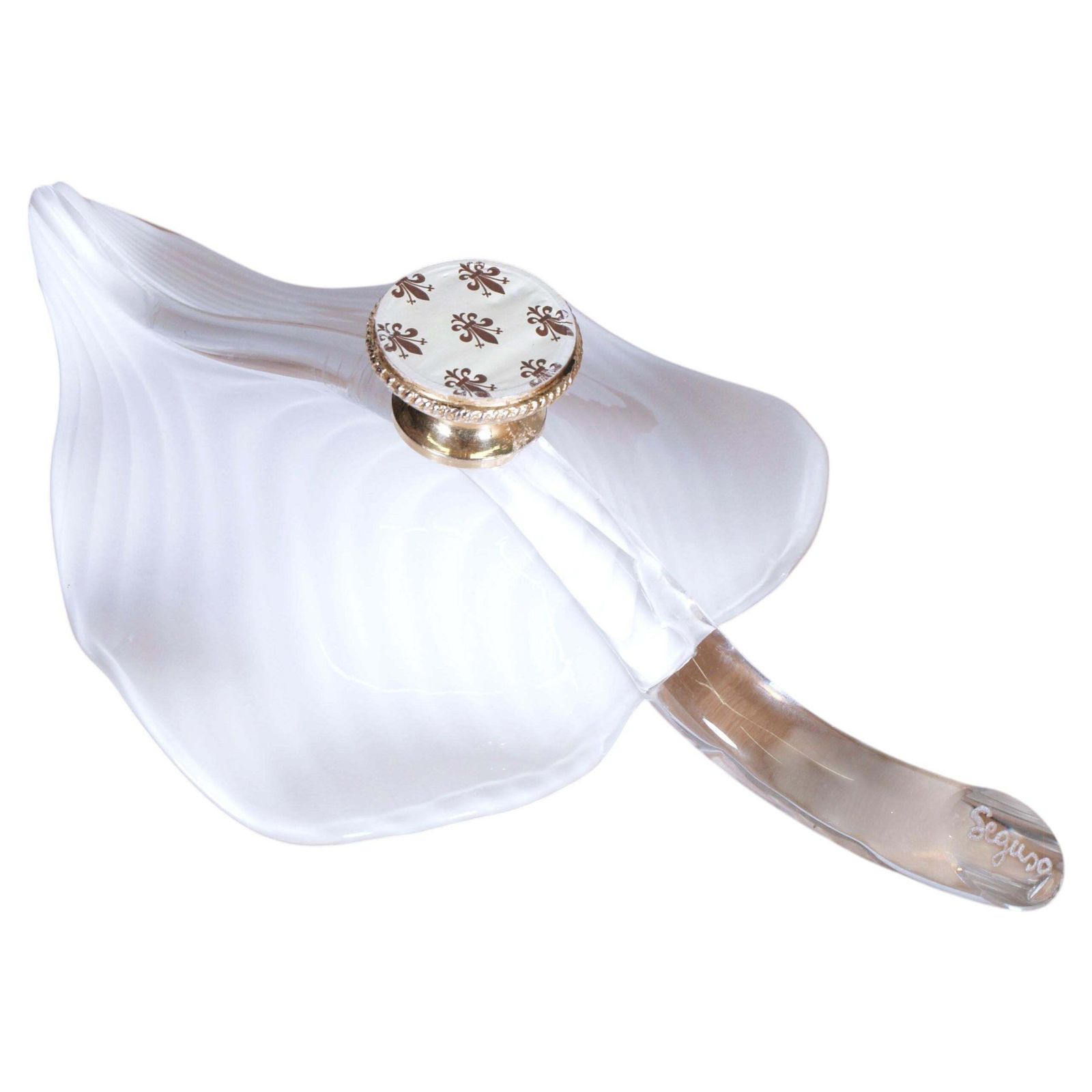 Paar zeldzame gesigneerde Seguso Murano lattimo glazen schalen, toegeschreven aan Franco Luce photo Woonaccessoires