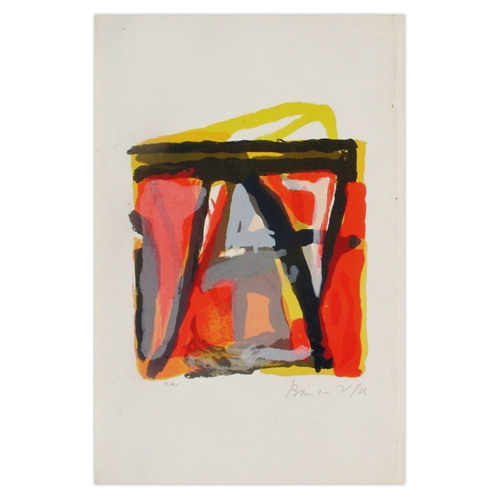 Bram Van Velde Gesigneerde Lithografie Mp 176 1975