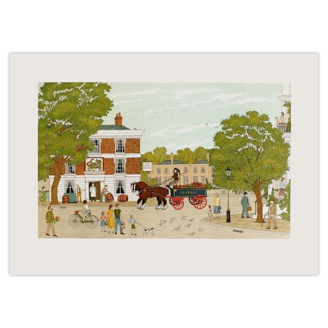 Vincent Haddelsey Gesigneerde Lithografie The Green Dragon