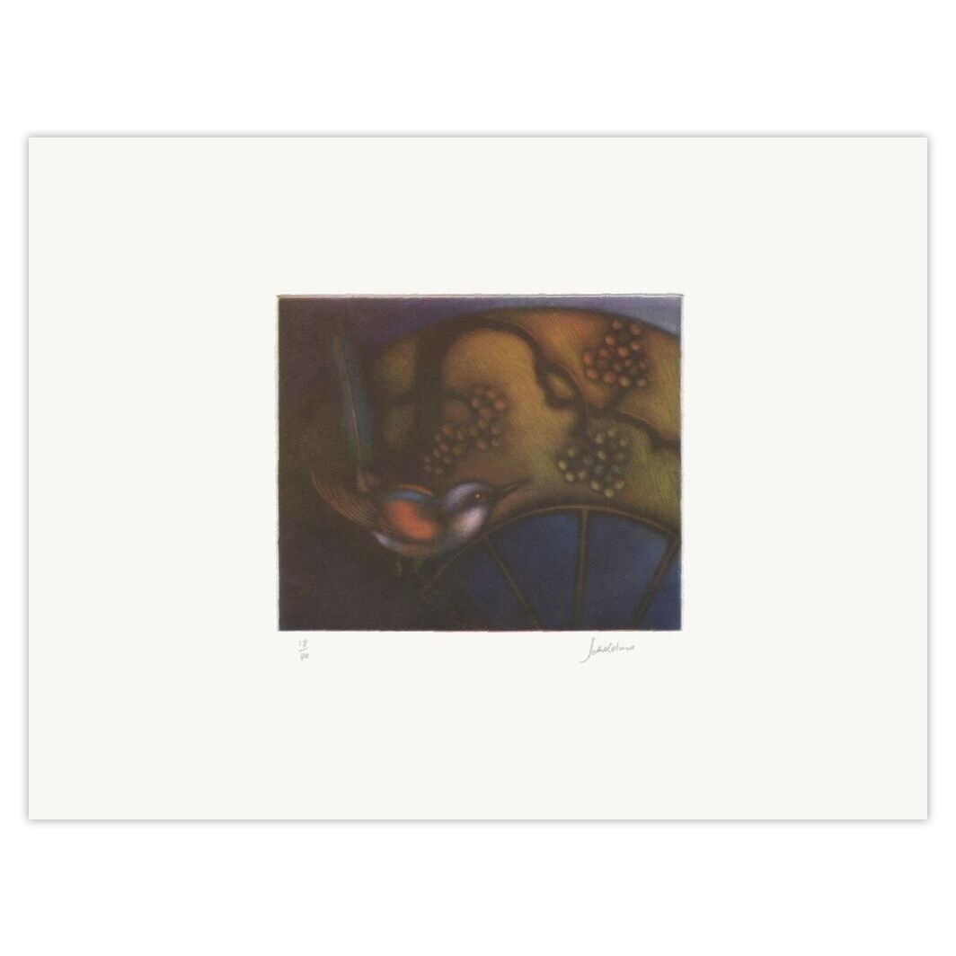 Laurent Schkolnyk Signed Mezzotint L'éventail