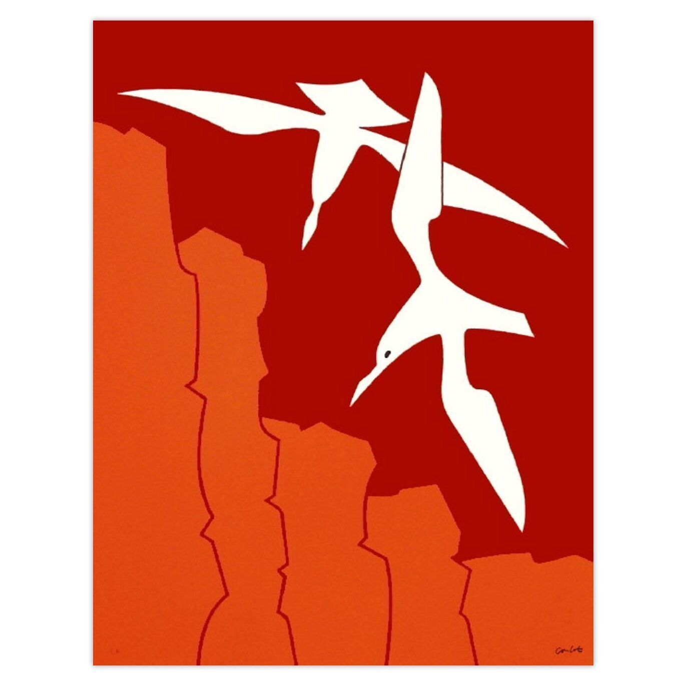 Jean Coulot Screenprint La Mouette V 1972