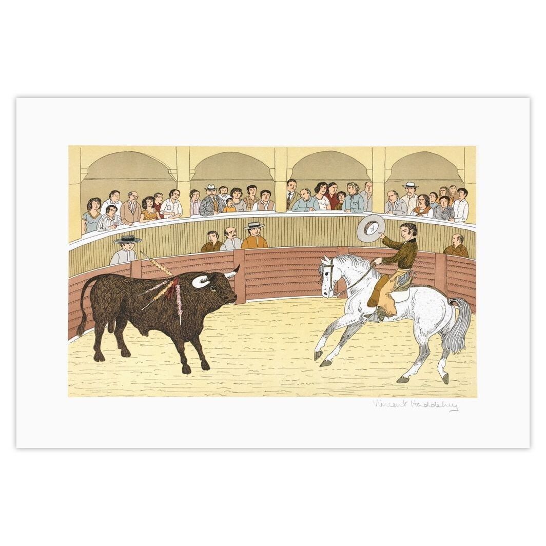 Vincent Haddelsey Gesigneerde Lithografie Des Chevaux Et Des Hommes : Le Rejoneador 1985