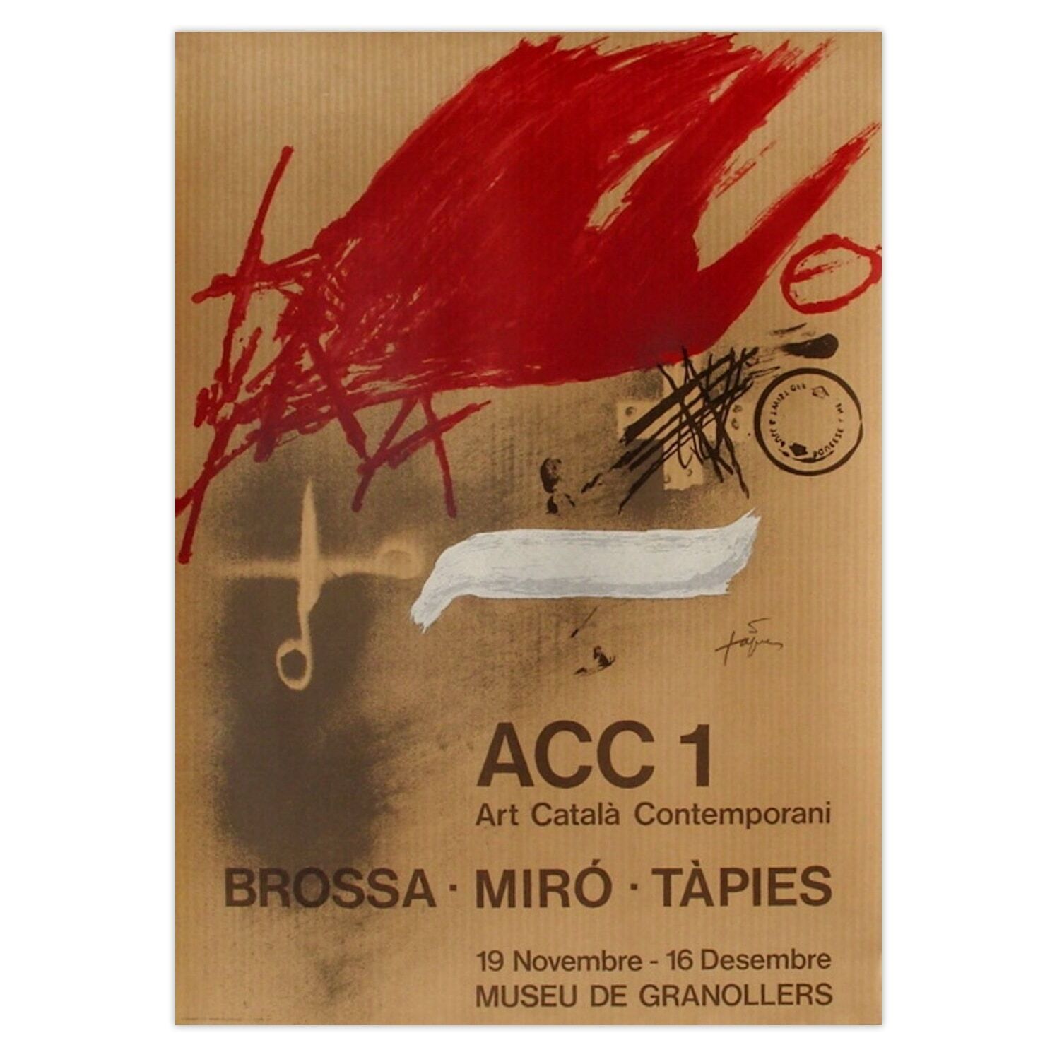 Antoni Tapies Poster Expo 77   Museu De Granollers