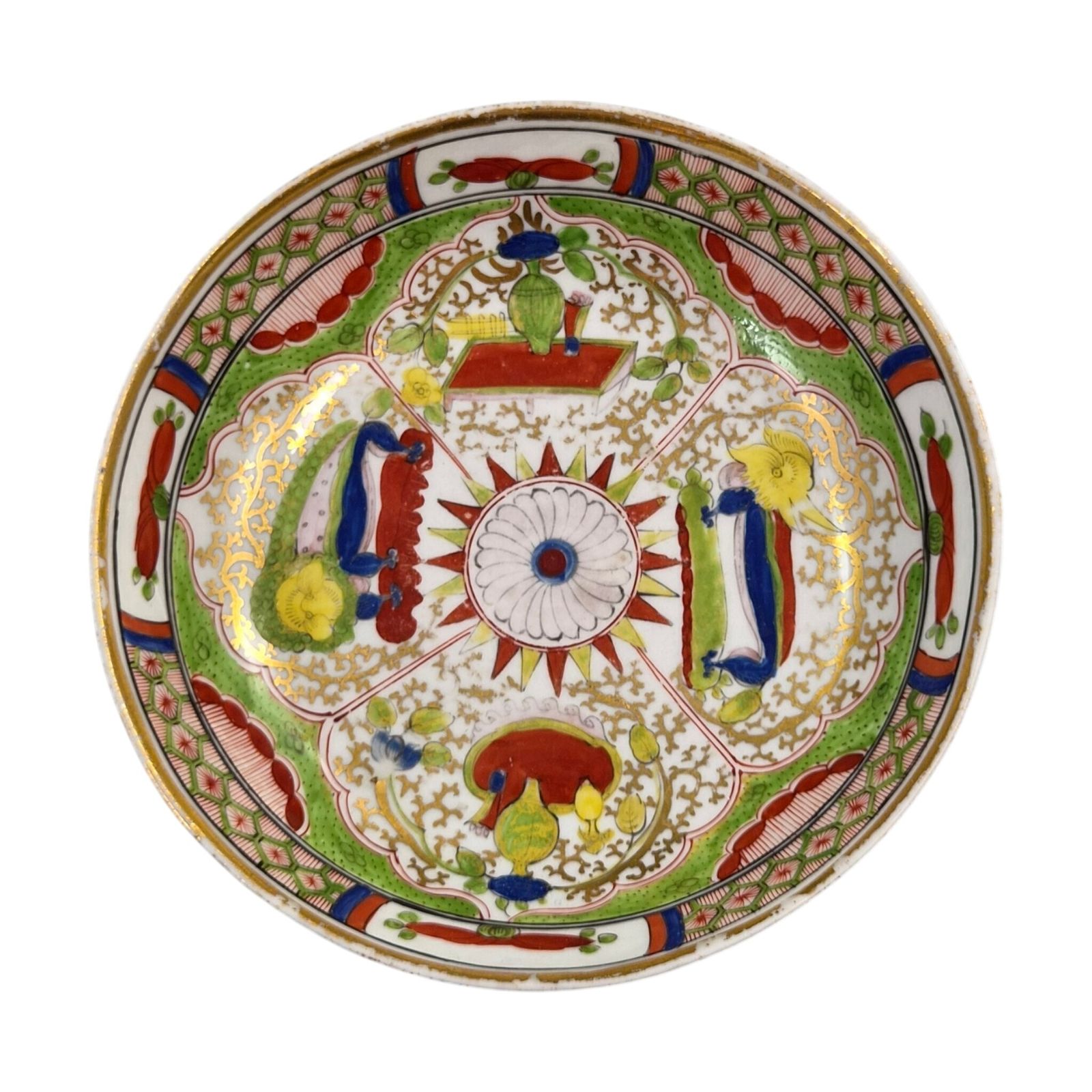 photo vinterior Worcester Dragon In Compartments Coffee Cup And Saucer, C.1820