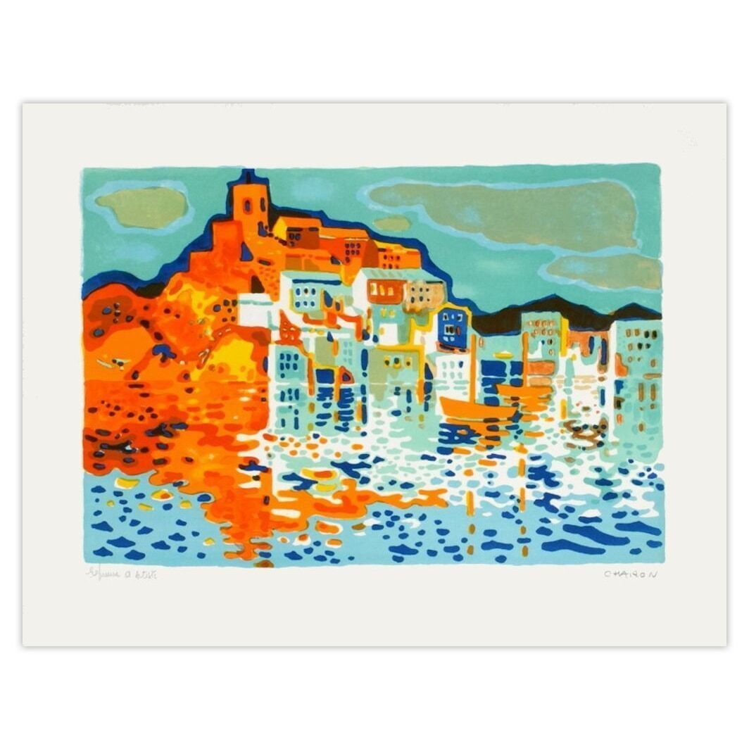 Guy Charon Gesigneerde Lithografie Ibiza 1975