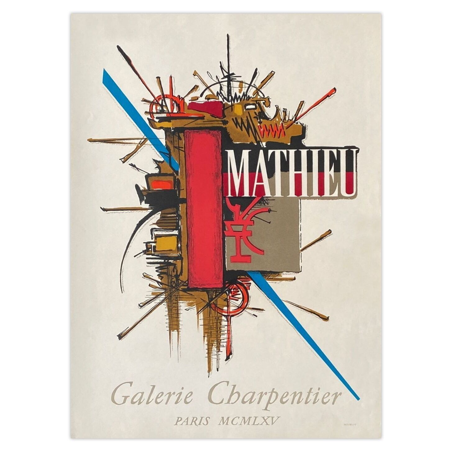 Georges Mathieu Poster Galerie Charpentier 1965