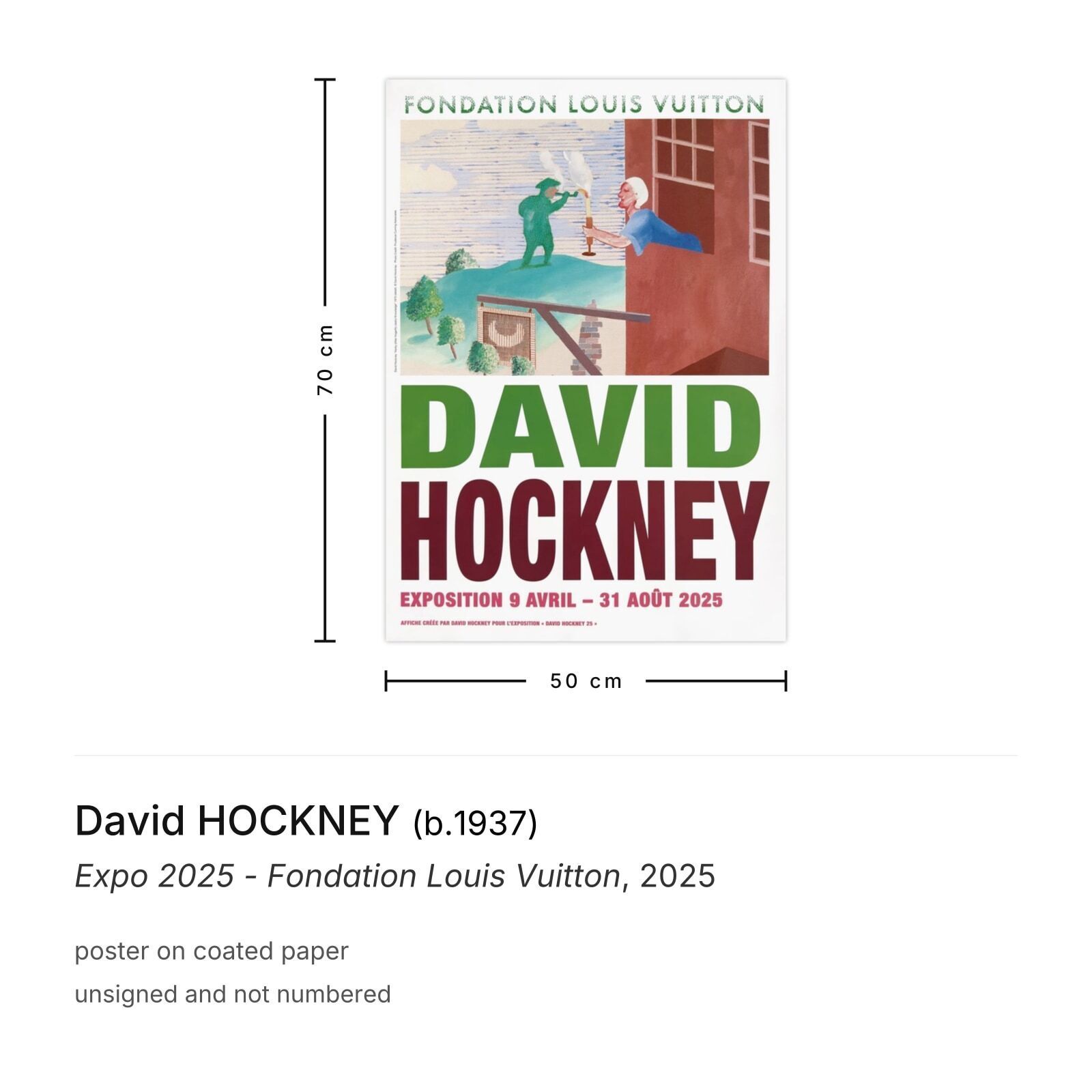 David Hockney Poster Expo 2025   Fondation Louis Vuitton photo furniture