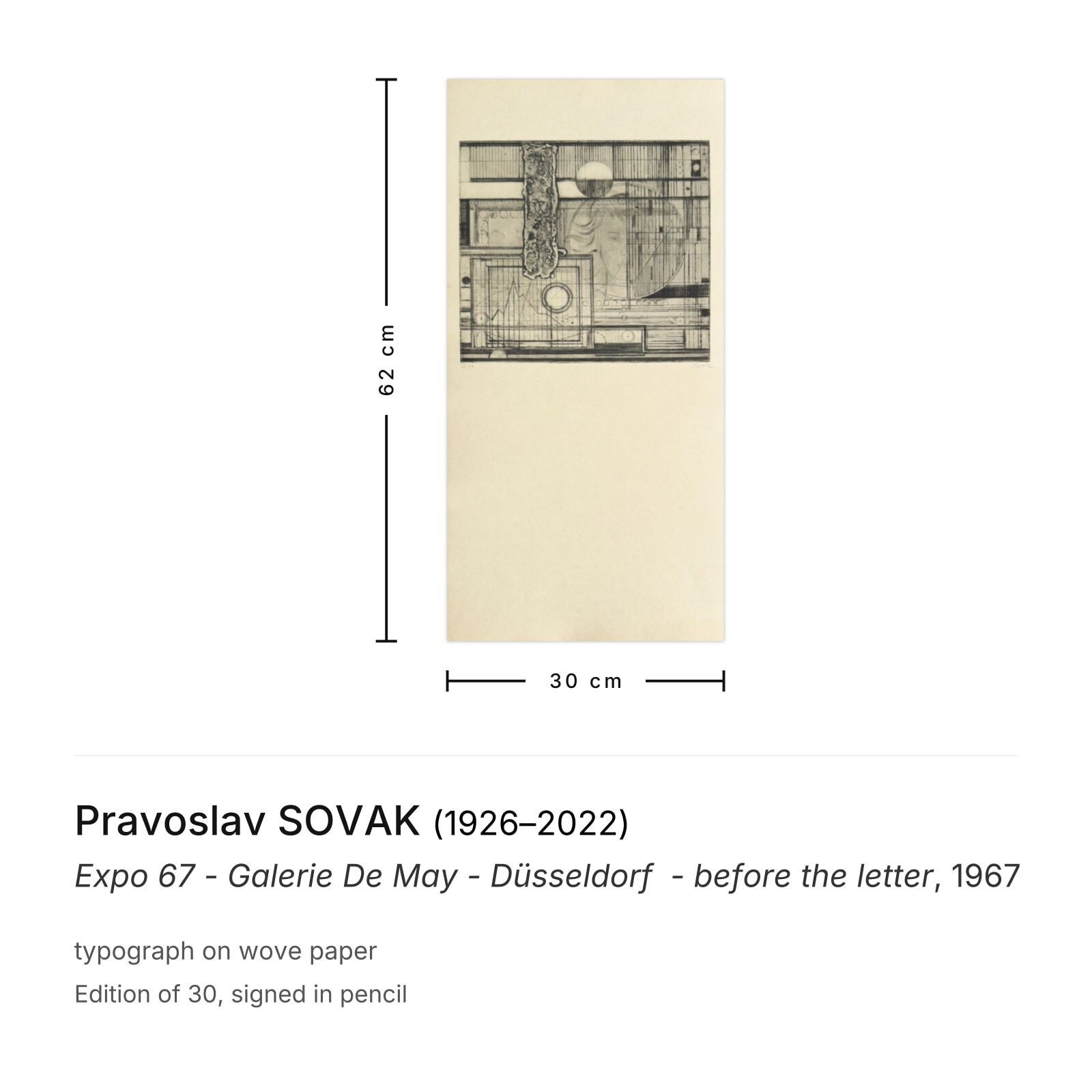 Pravoslav Sovak Gesigneerde Typograph Expo 67   Galerie De May   Düsseldorf    Before The Letter photo furniture
