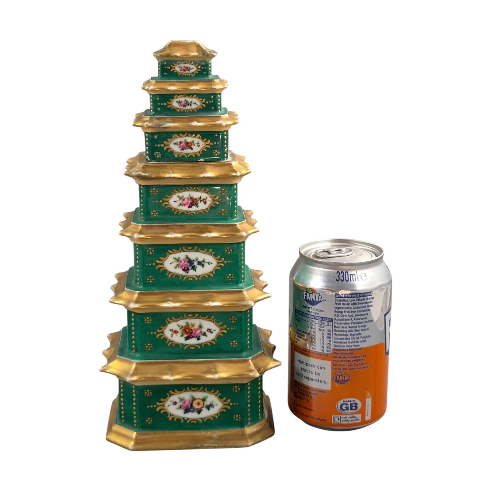 Woonaccessoires Jacob Petit Paris Pagoda Porseleinen Parfumfles Met Originele Stop, Ca.1835 1845 photo
