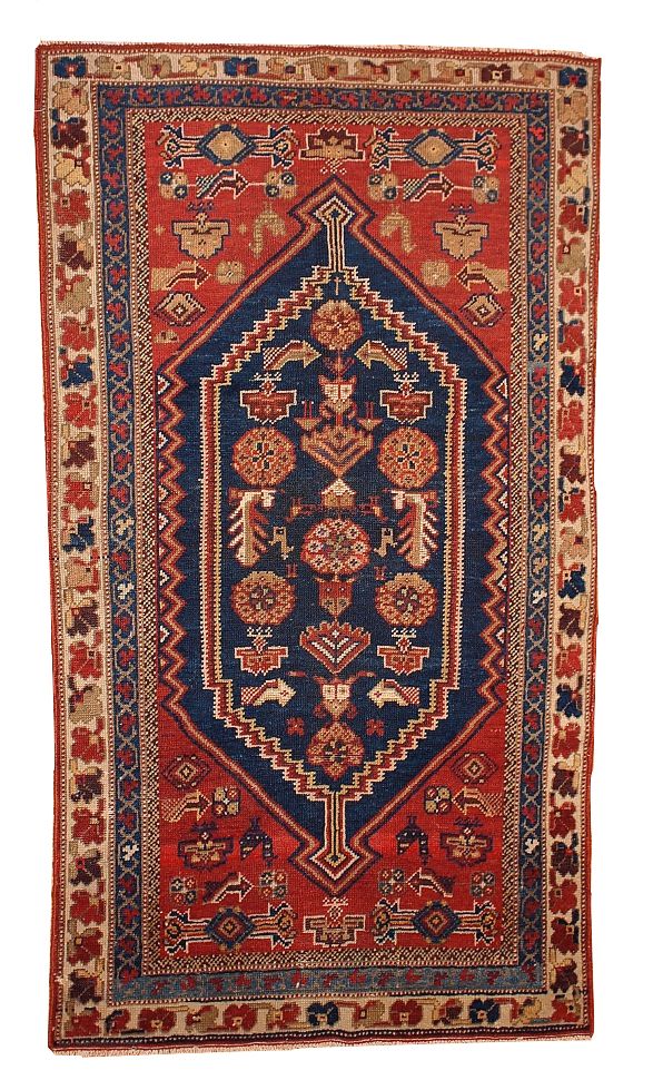 Handmade Antique Rug 97cm X 180cm (1920s)